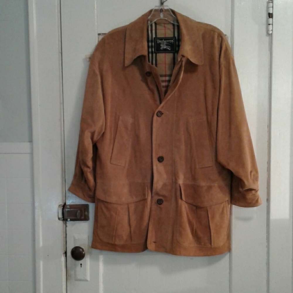Burberry Suede/velour mid length coat